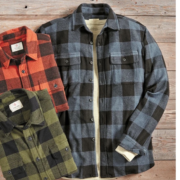 True Grit Gray Plaid Flannel Button Down XL - Picture 5 of 11